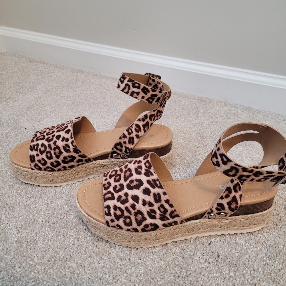 Leopard print sandals